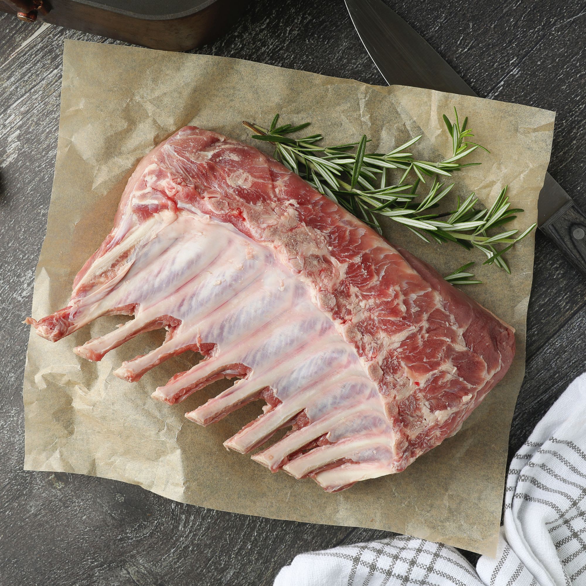 Wild Boar Rib Rack, Frenched