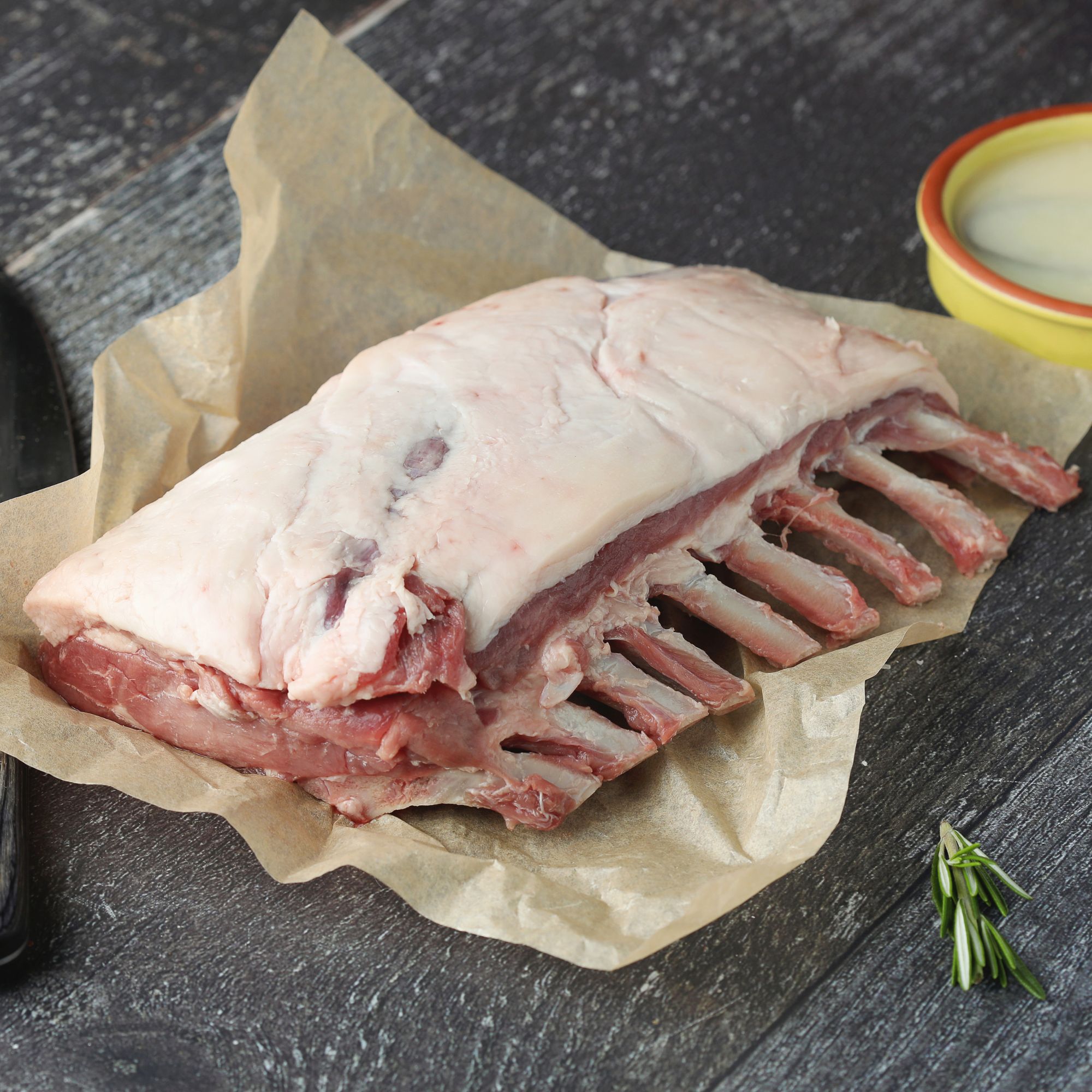 Wild Boar Rib Rack, Frenched