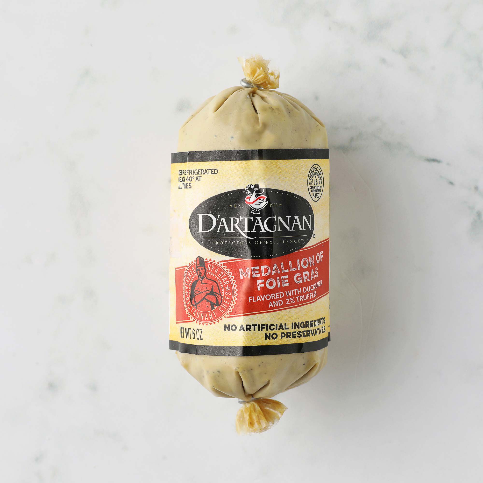 Medallion of Duck Foie Gras with Black Truffles